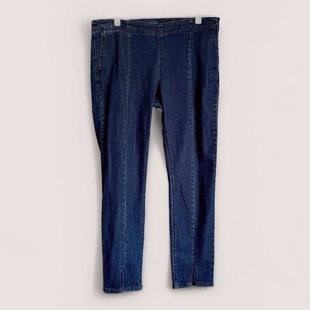 J. Jill Denim Authentic Fit Front Slit Ankle Jeans Women’s 10 Casual Everyday